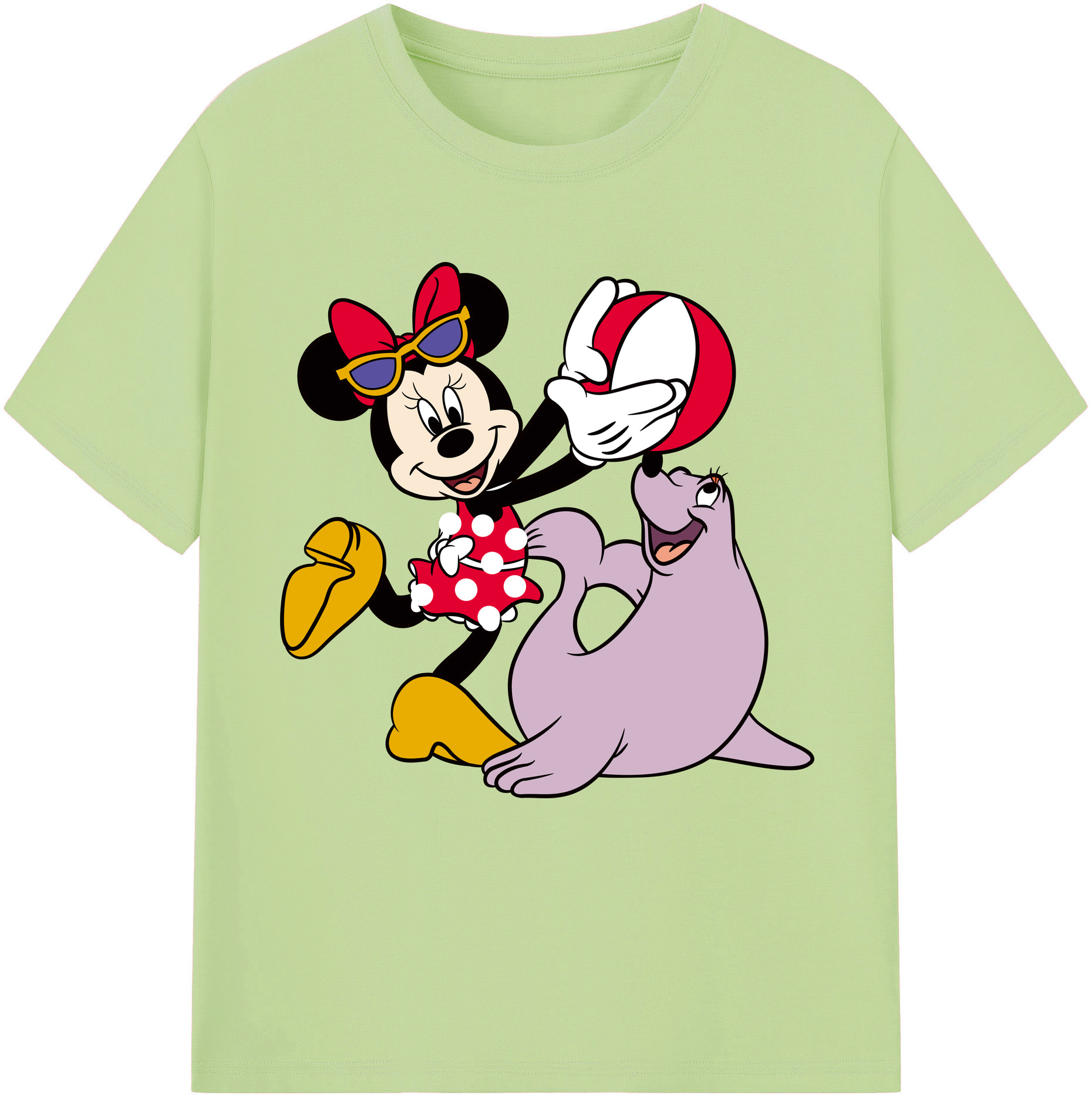 （画像用） ミッキーマウス Mickey Mouse 綿100％半袖Tシャツ（フロントプリント）